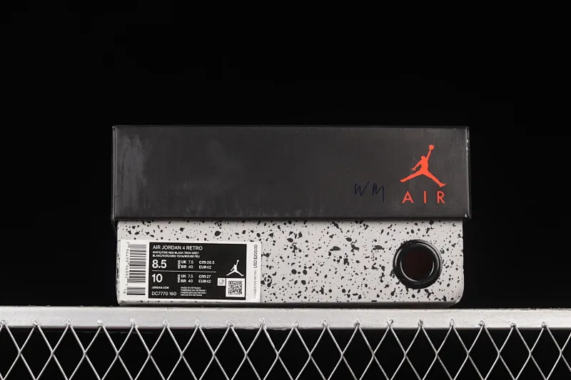 All categories Air Jordan Jordan series basketball shoes Air Jordan 4 foreign trade version Air Jordan 4 Retro "Fire Red" AJ4 Joe 4 white red flame red basketball shoes DC7770-160